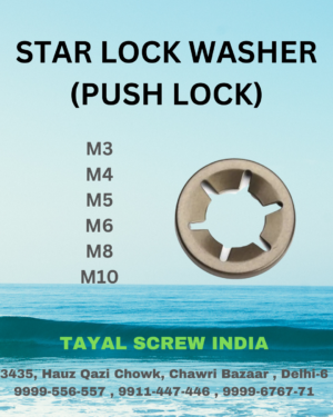 Star Lock Washer (Push Lock)
